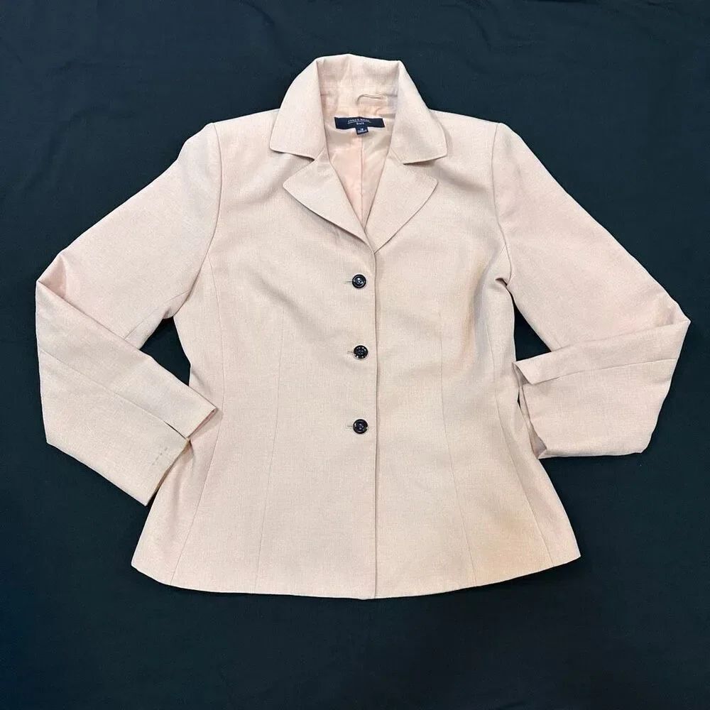 Joneswear Suit Top Blazer Button Up Pink| Women Size 10